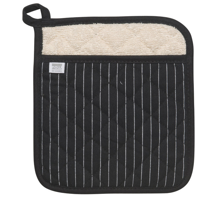 Black Pinstripe Potholder