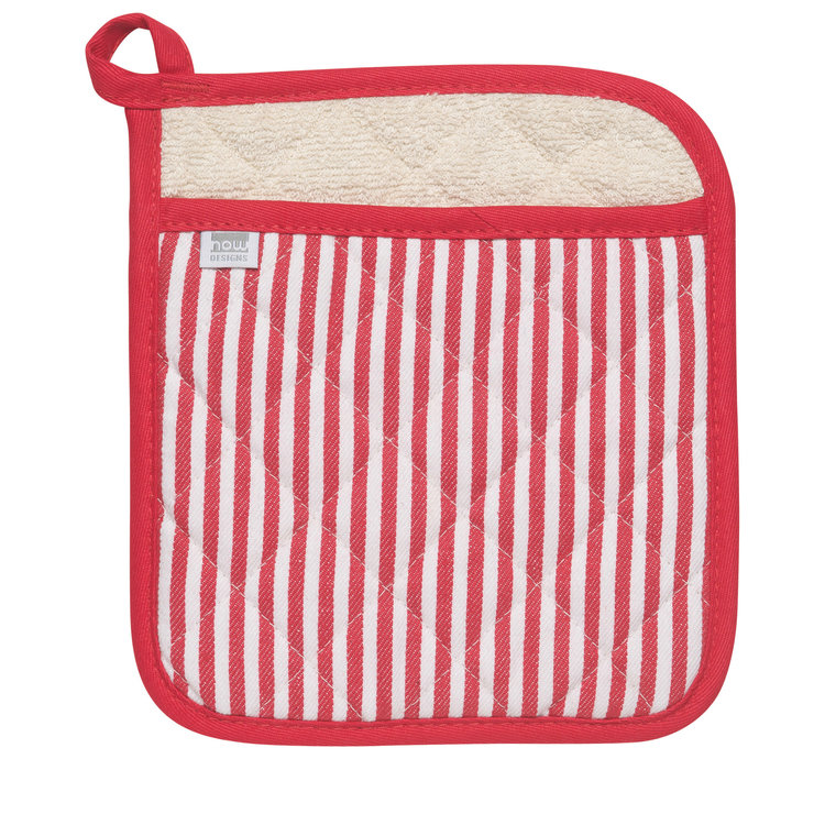 Red Stripe Potholder