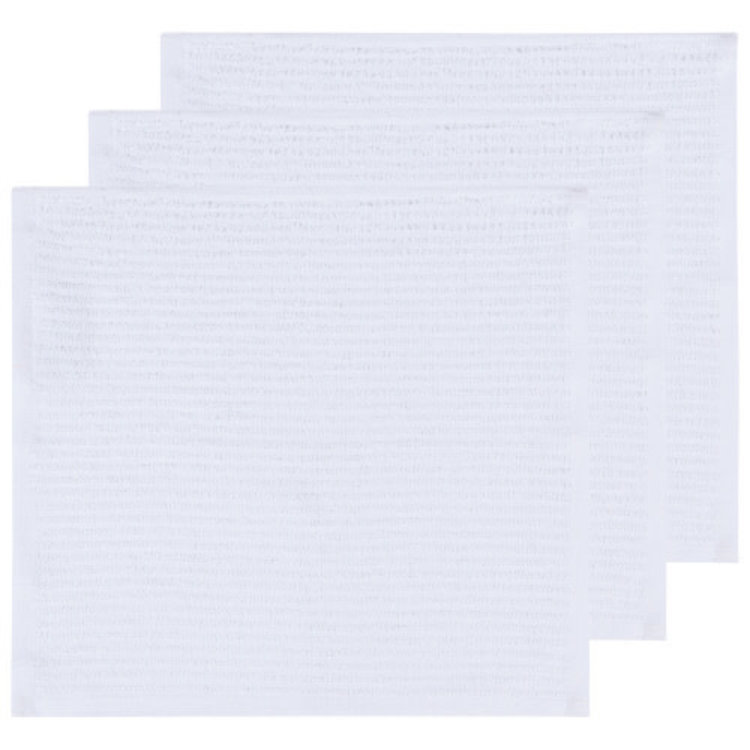 Set of 6 Small White Barmop Dishtowels