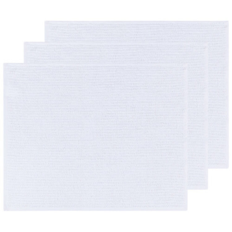 Set of 3 Large White Barmop Dishtowels