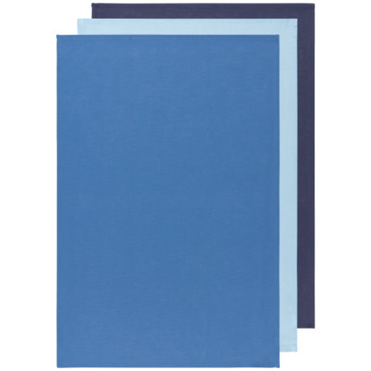 Indigo Flour Sack Towels, set of 3