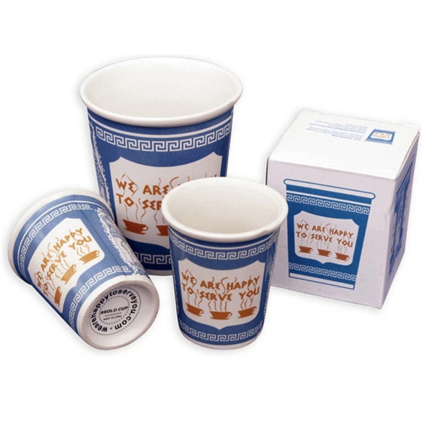 New York Greek Ceramic Coffee Cup (Set of 2)