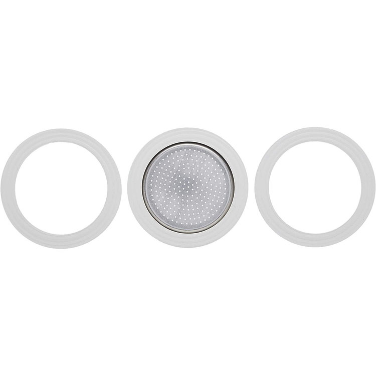 Bialetti 1 cup Espresso Maker Gasket with Filter Plate, set of 3