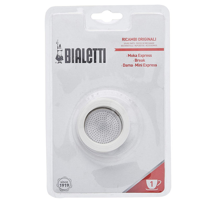 Bialetti 1 cup Espresso Maker Gasket with Filter Plate, set of 3