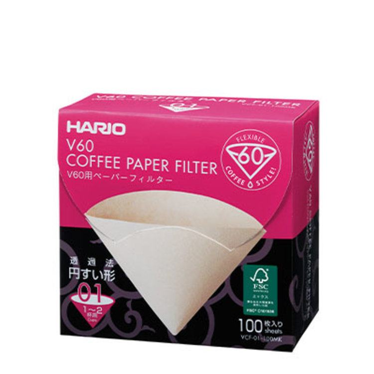 Hario Hario Natural #1 Filters, 100 count