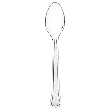 Clear Heavyweight Plastic Spoons, set of 20