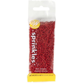 Wilton Wilton Red Jimmies, 1.1oz Pouch