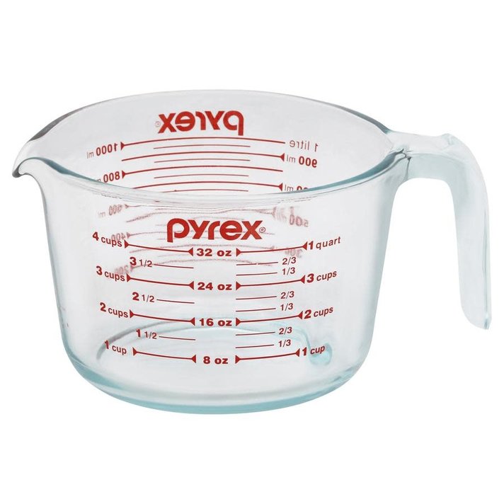 Pyrex 2 Cup 500ml 100th Anniversary Glass Measuring Cup Blue USA