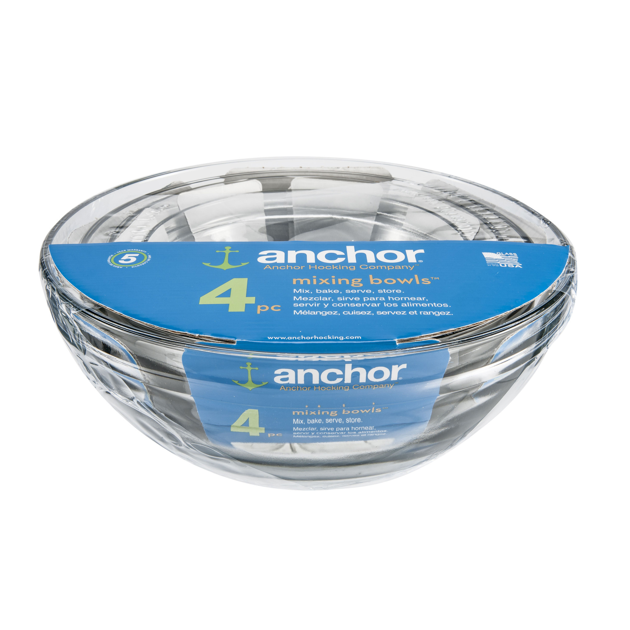 Glass Measuring Cup and Glass Mixing Bowls - Anchor Hocking