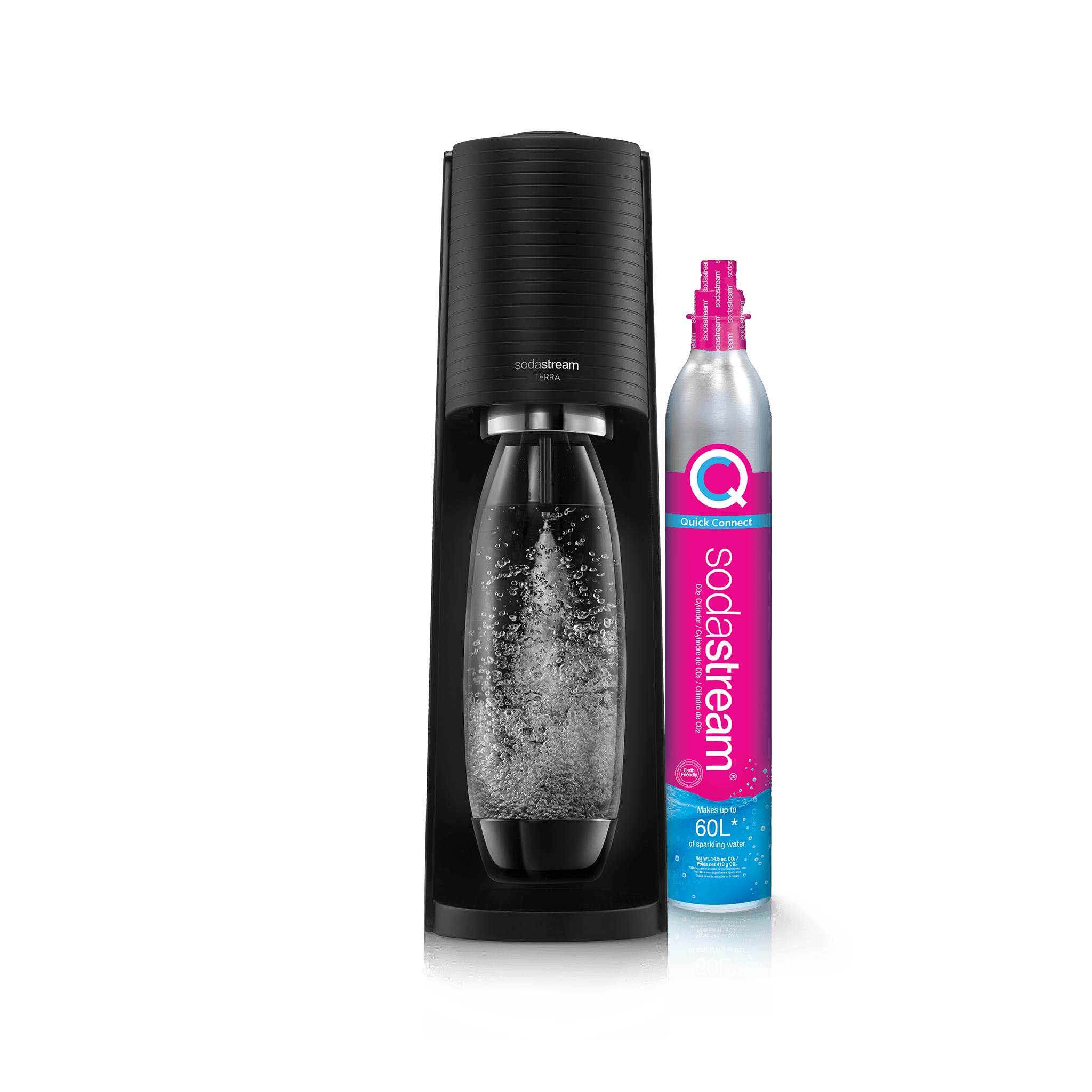 sodastream TERRA 炭酸水メーカー ブラック ボトル2本付き Amazon | ソーダストリーム 電動モデル (スターターキット