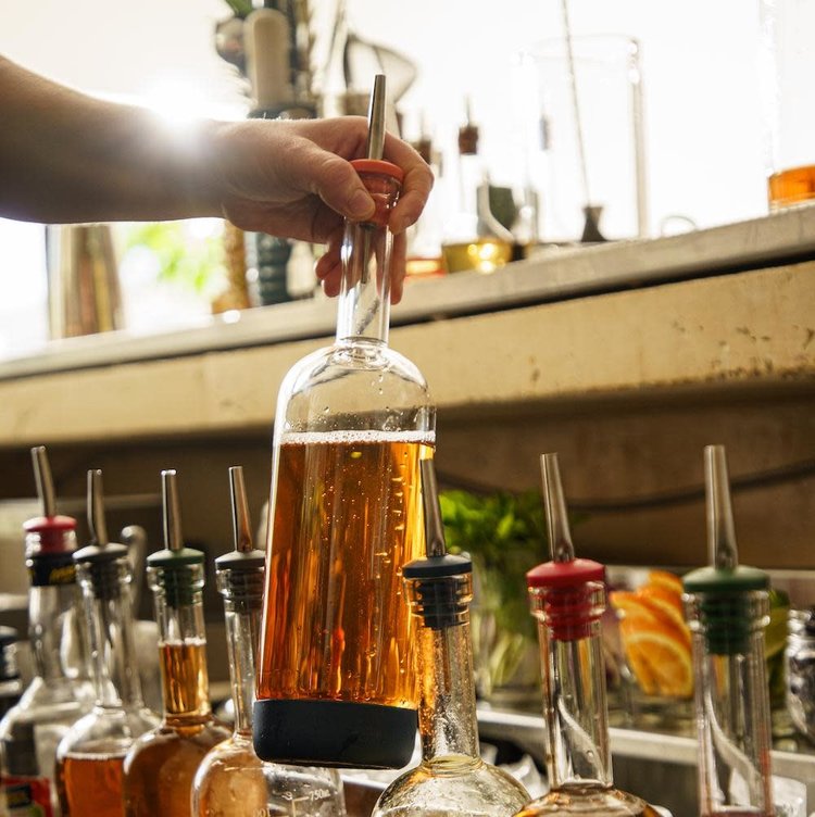 Burnt Orange Infusing Bottle with Lid & Pour Spout