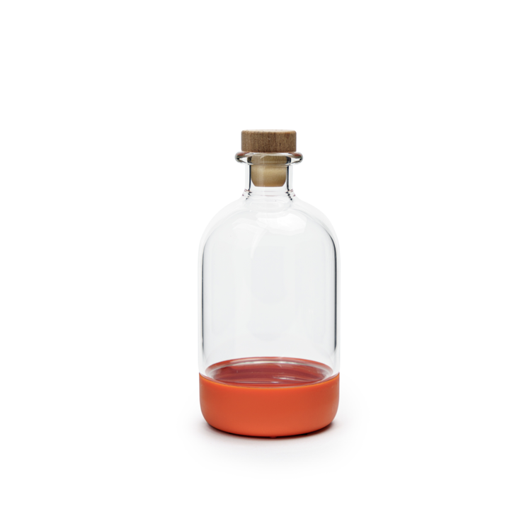 15oz Burnt Orange Short Infusing Bottle with Lid & Pour Spout