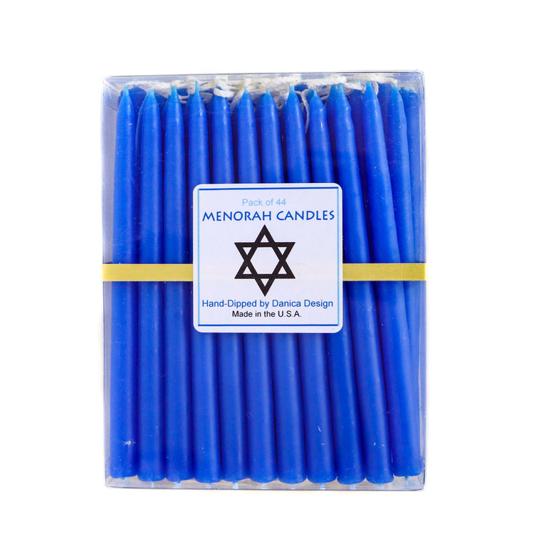 Cobalt Blue Hanukkah Candles, set of 44