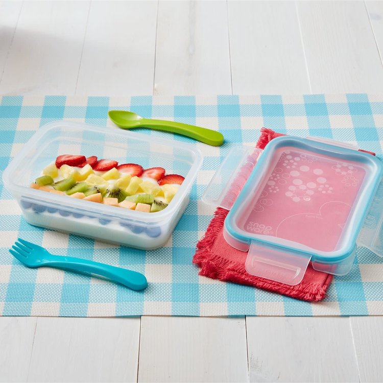 3 Cup Rectangular Snap Container