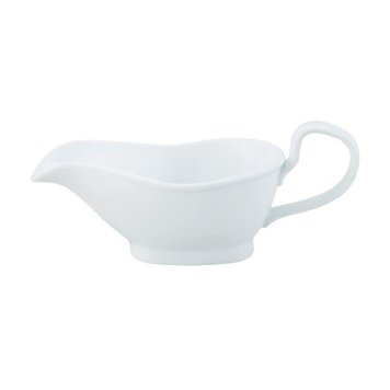 8oz White Ceramic Gravy Boat