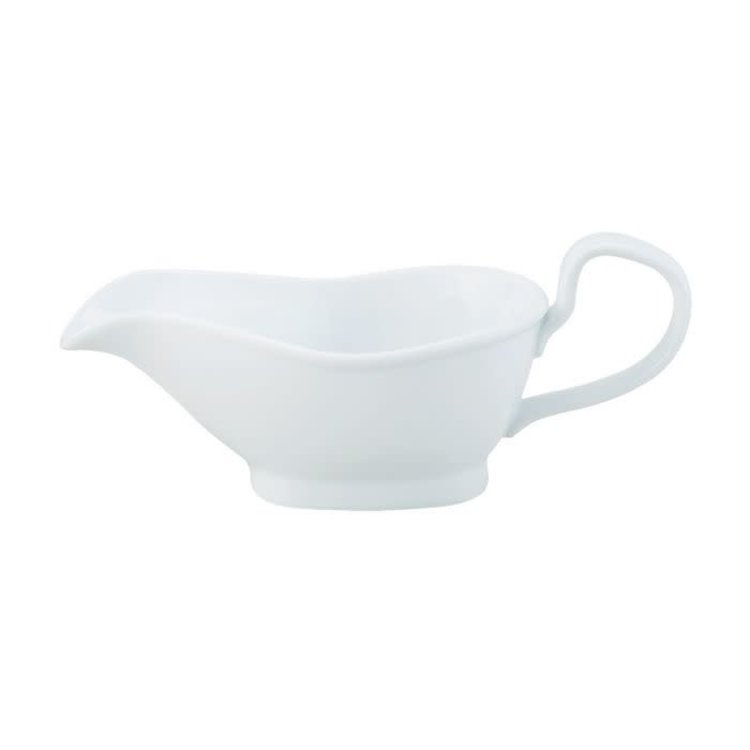 8oz White Ceramic Gravy Boat