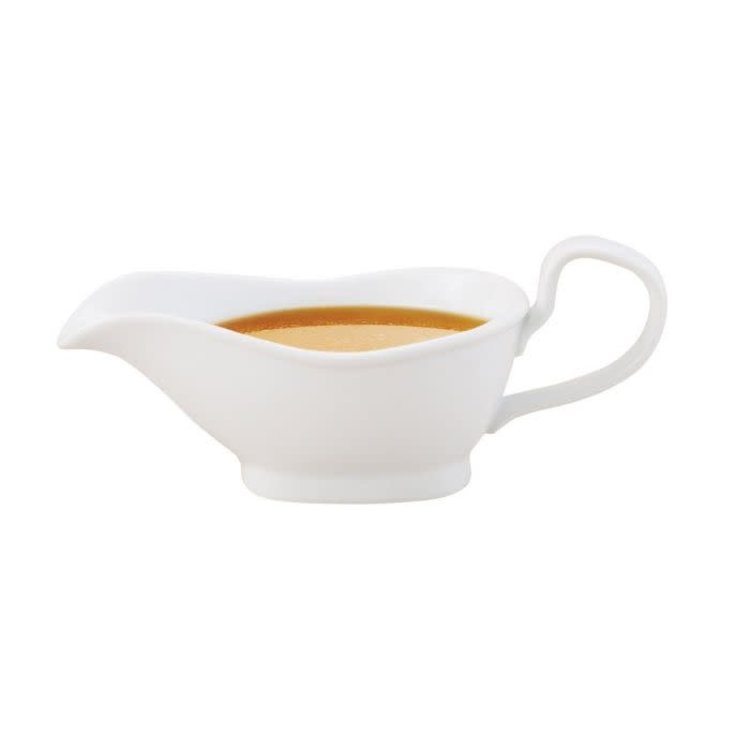 8oz White Ceramic Gravy Boat