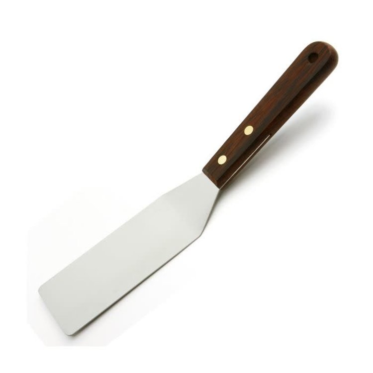 Stainless Steel Turner with Wood Handle, 10"