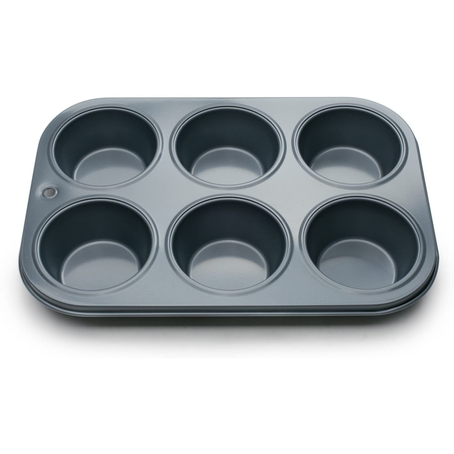 Silicone Muffin Pan, Non-stick Baking Cupcake Pan, 6 Cavity Heat