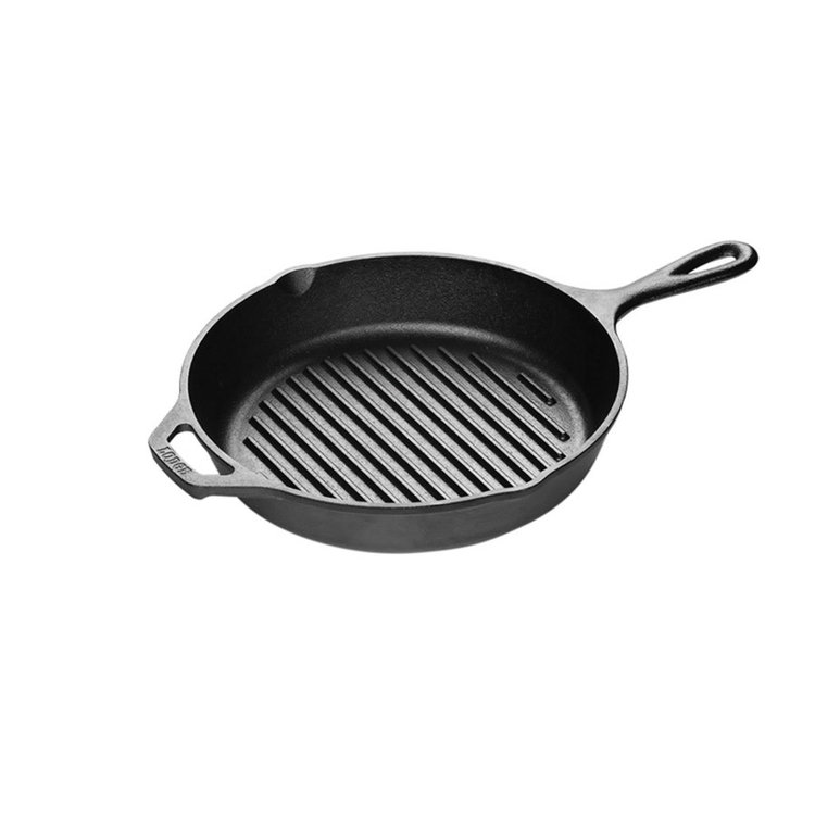 Lodge Lodge 10.25" Round Pre-Seasoned Cast Iron Grill Pan