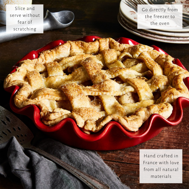 Emile Henry Emile Henry Burgundy Ruffled Pie Dish