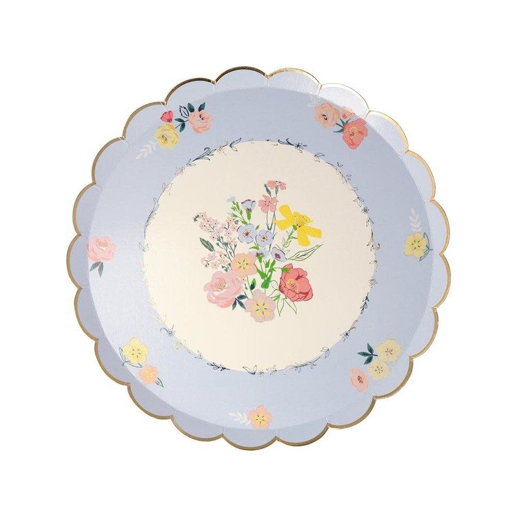 English Garden Paper Dessert Plates, set of 8