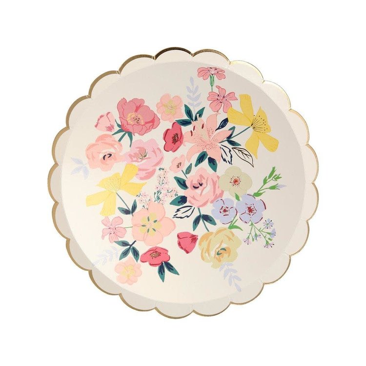 English Garden Paper Dessert Plates, set of 8