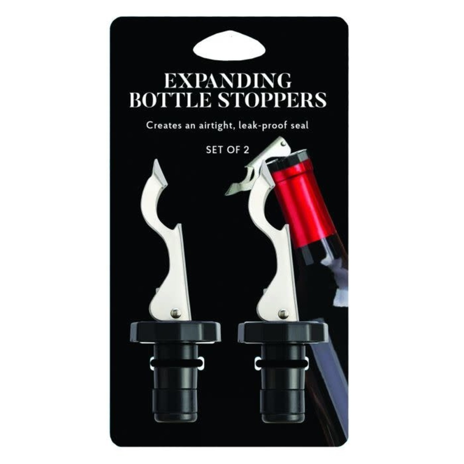 Steel Spillproof Wine Stopper Set