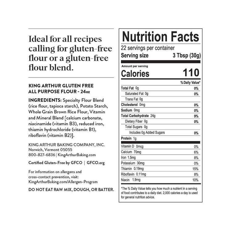 King Arthur Baking Company King Arthur Gluten-Free Flour, 24 Oz.