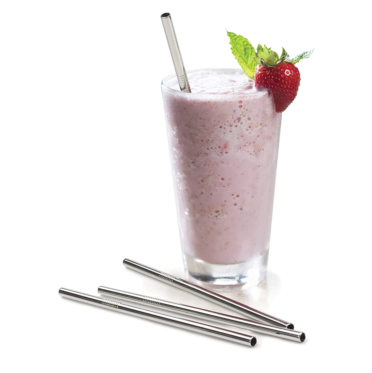 Straight Metal Straws Whisk