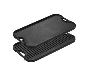 Lodge Single Burner Pre-Seasoned Cast Iron Reversible Griddle - Whisk