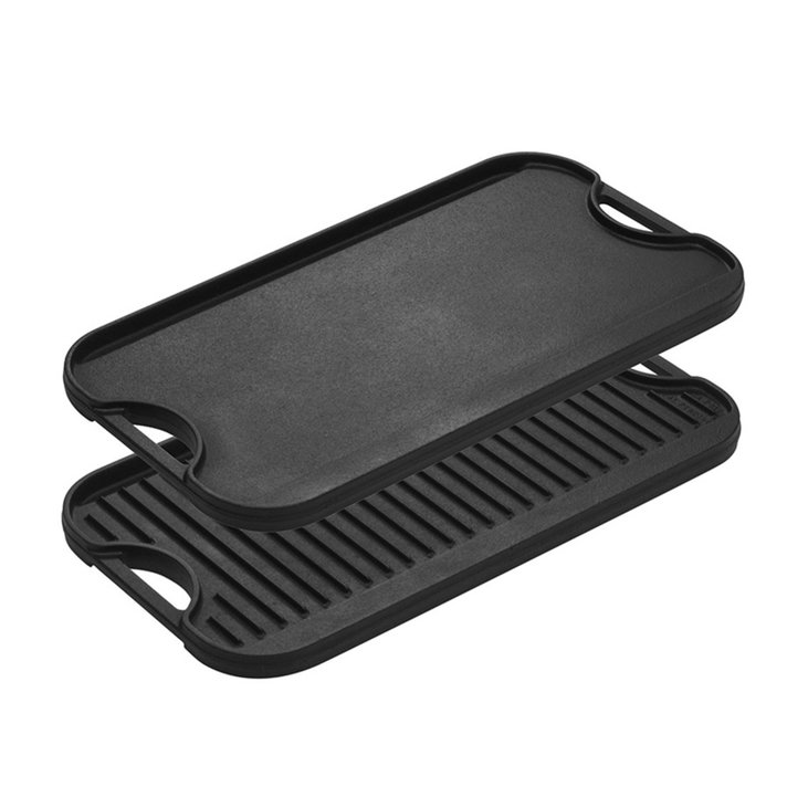 LODGE 10.5″ SEASONED SQUARE CAST IRON GRILL PAN – General Army Navy Outdoor