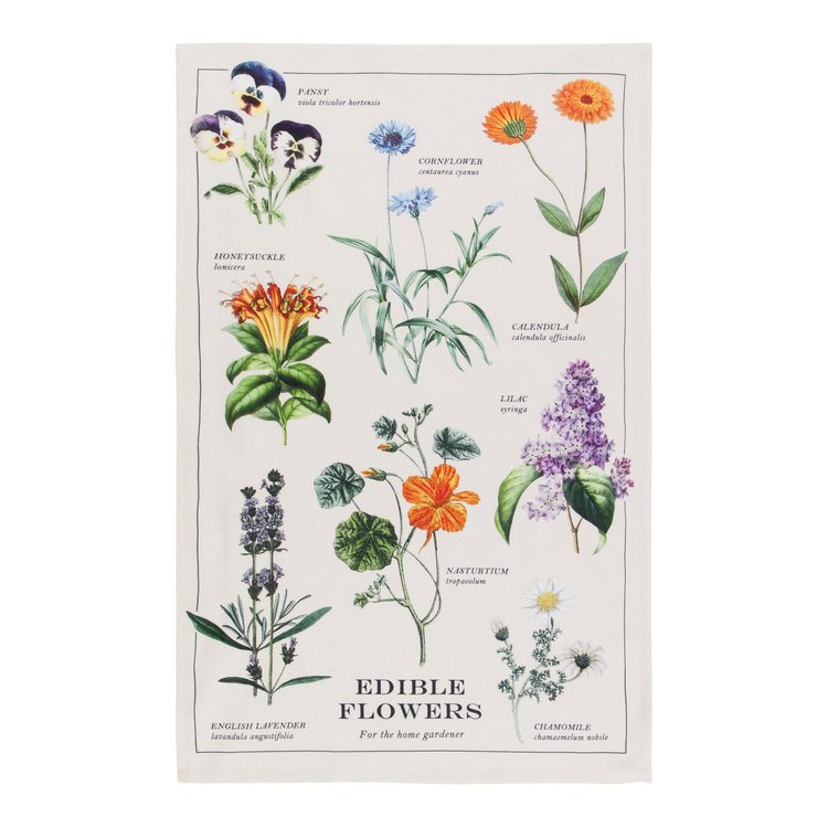 Edible Flowers Dishtowel