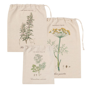 Herbs Produce Bags, set of 3