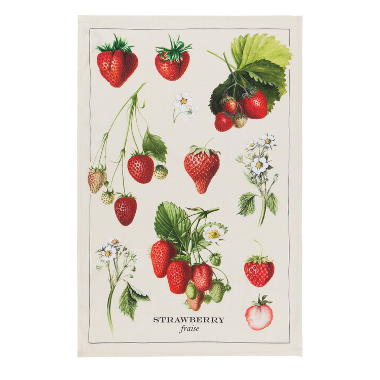 Vintage Strawberries Dishtowel