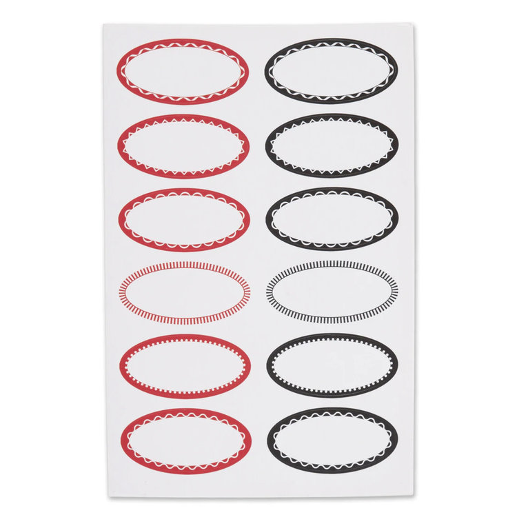 RSVP Small Oval Canning & Jelly Jar Labels