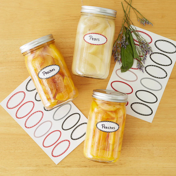 RSVP Small Oval Canning & Jelly Jar Labels