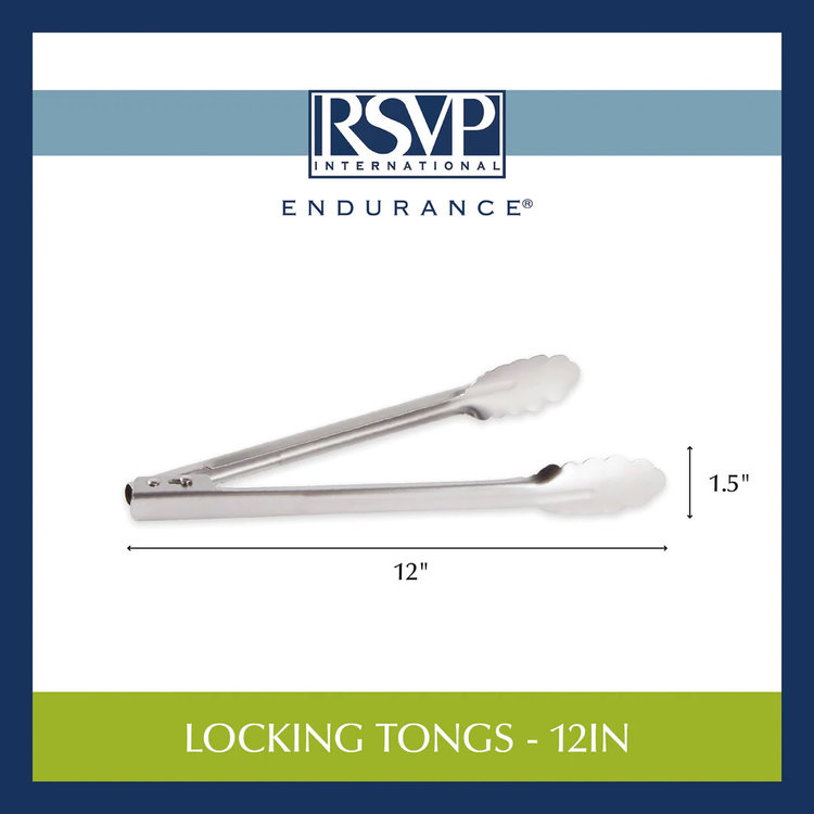 RSVP 12" Locking Tongs