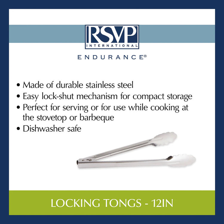 RSVP 12" Locking Tongs