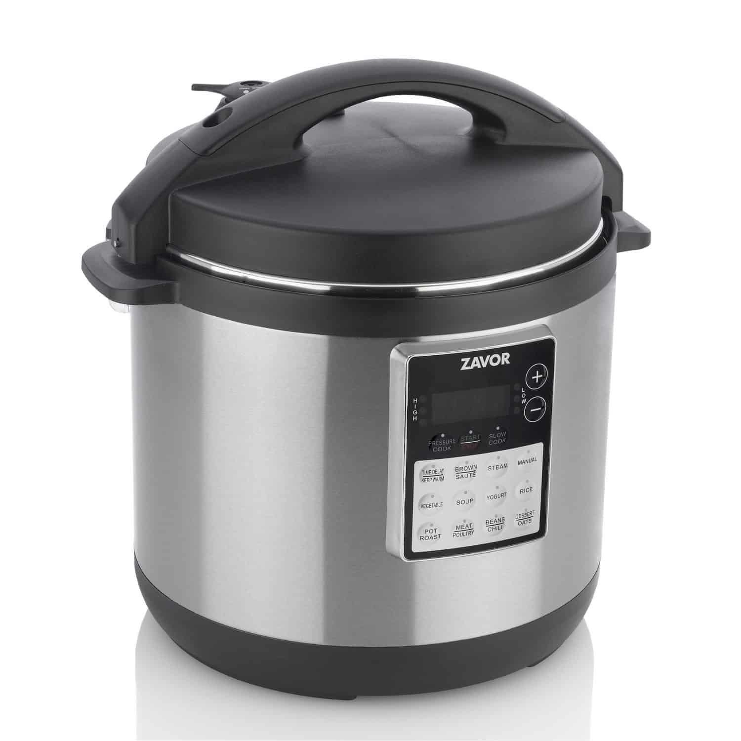 Zavor LUX Edge, 4 Quart Programmable Electric Multi-Cooker: Pressure  Cooker, Slow Cooker, Rice Cooker, Yogurt Maker, Steamer and more -  Stainless