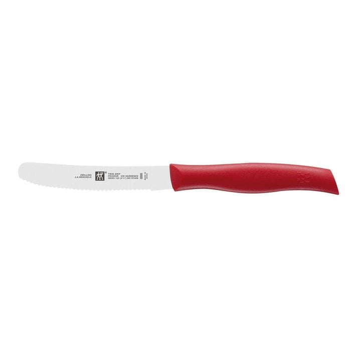 Hygiplas Serrated Tomato Knife Green 100mm - CF898 - Buy Online at Nisbets