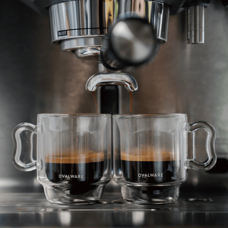 Stackable Espresso Double Wall Glasses, set of 2