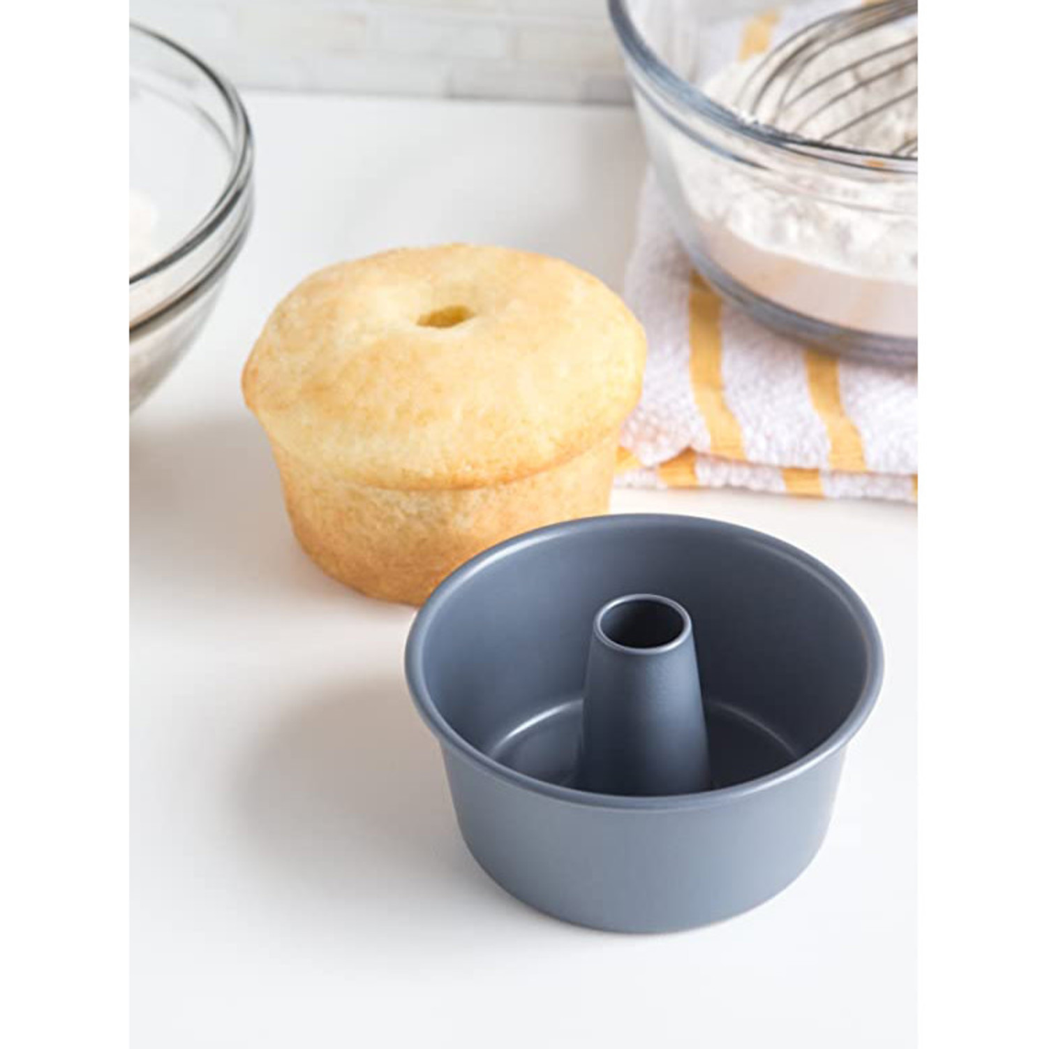 10 X 4 Inch Angel Food Cake Pan Black Nonstick Tube Pan For Baking Pound  Cake De