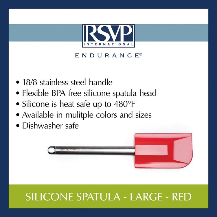 Large Red Silicone Spatula
