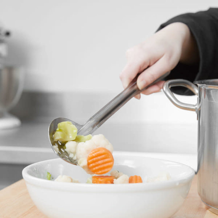 13" Perforated Metal Spoon