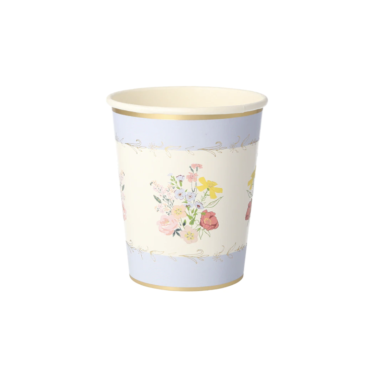 English Garden Paper Cups, set of 8