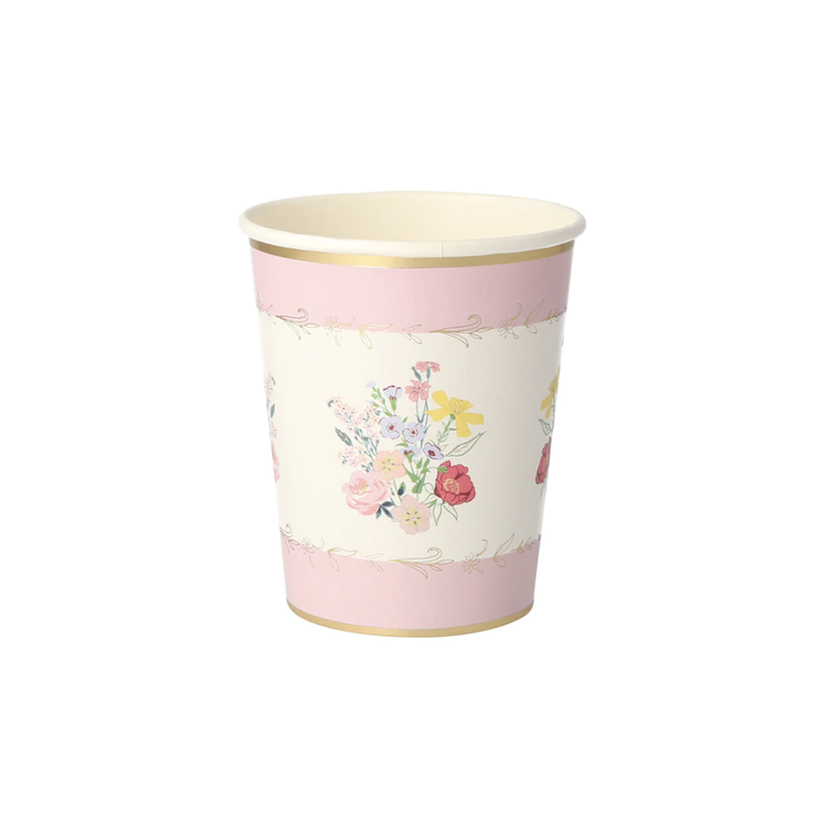 English Garden Paper Cups, set of 8