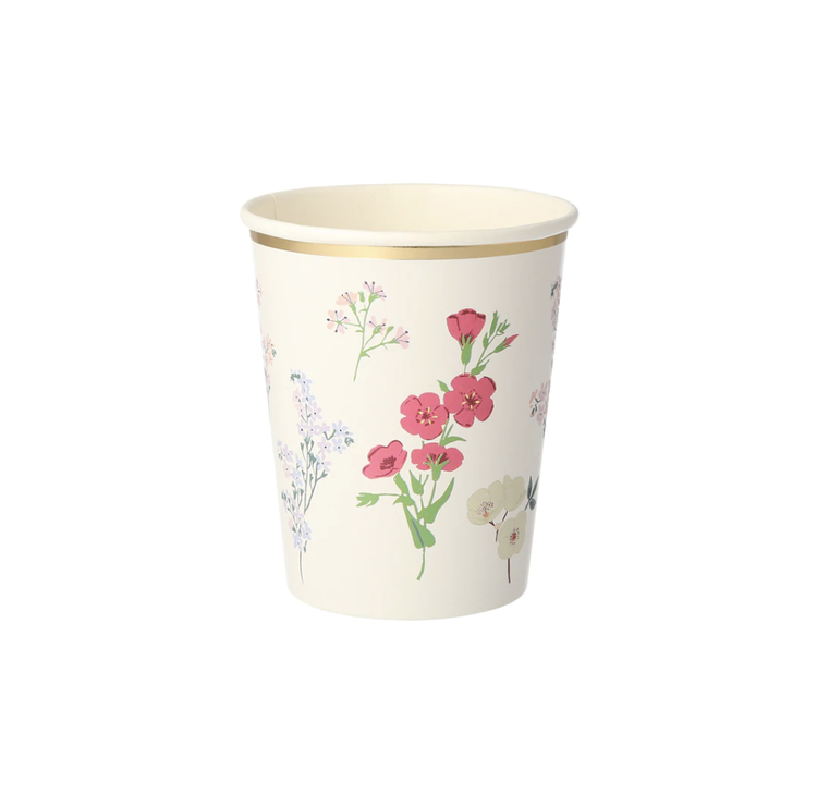 English Garden Paper Cups, set of 8