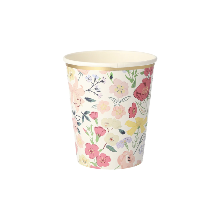 English Garden Paper Cups, set of 8