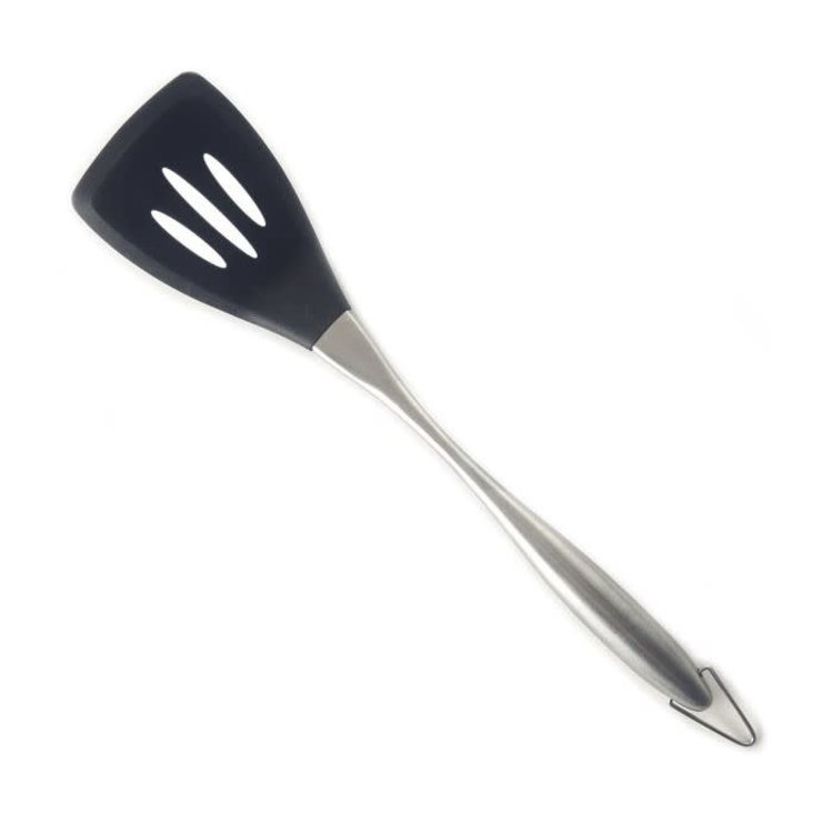 Silicone Offset Slotted Turner/Spatula with Stainless Steel Handle